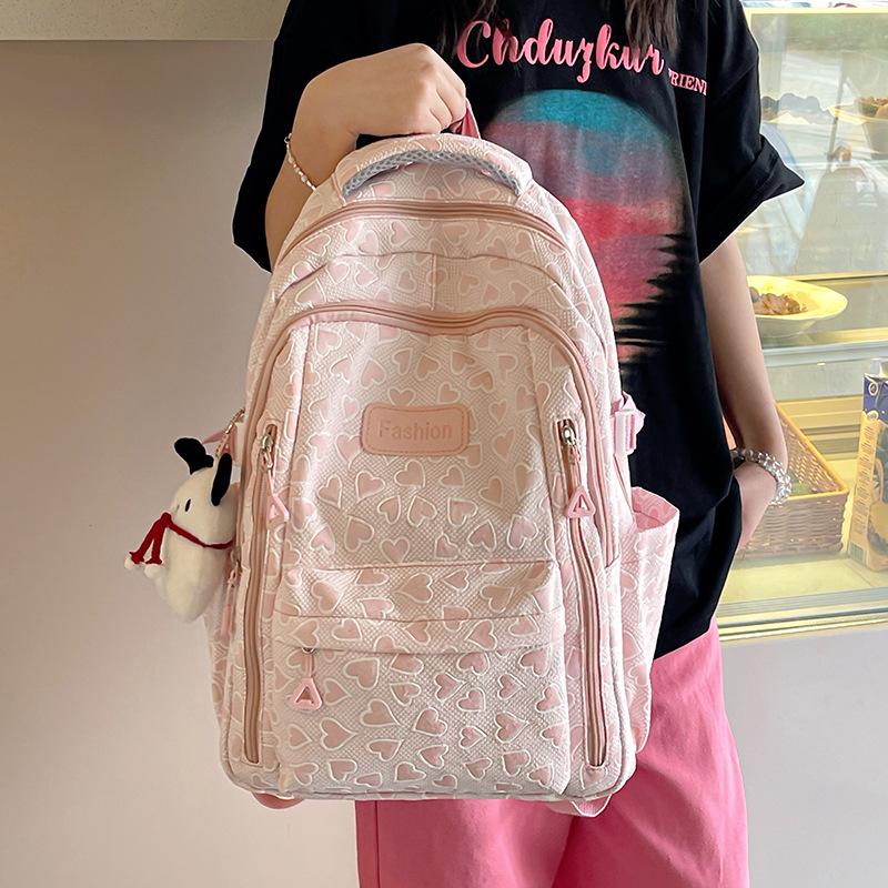 School season new campus student schoolbag female junior high school college student backpack large capacity travel leisure backpack