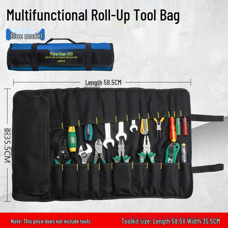Multifunktionale Roll-Up Werkzeugtasche mit Taschen für Elektriker