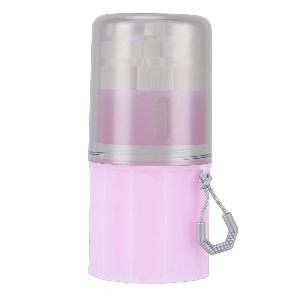 55ml Travel Bottles for Toiletries TSA Approved 4pcs Dispensing Refillable Proof Pump Bottle with Silicone Suction Cup Toiletry Storage Box