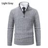 Men S Stand Collar Pullover Fleece Knit Sweater Casual Plus Size Winter