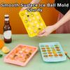 Ice Tray with Lid Top Drain Hole Sealed Slot Portable Handle Quick Release Spill-resistant Edge 24 Grids Ice Tray Household Supply