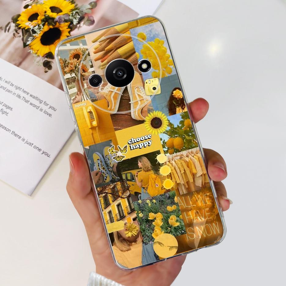 Für Xiaomi Redmi A3 Hülle Stilvolle Bemalte Abdeckung 6,71'' Klare Silikon-Weiche-TPU-Handyhülle Für Xiaomi Redmi A3 RedmiA3 Fundas Capa