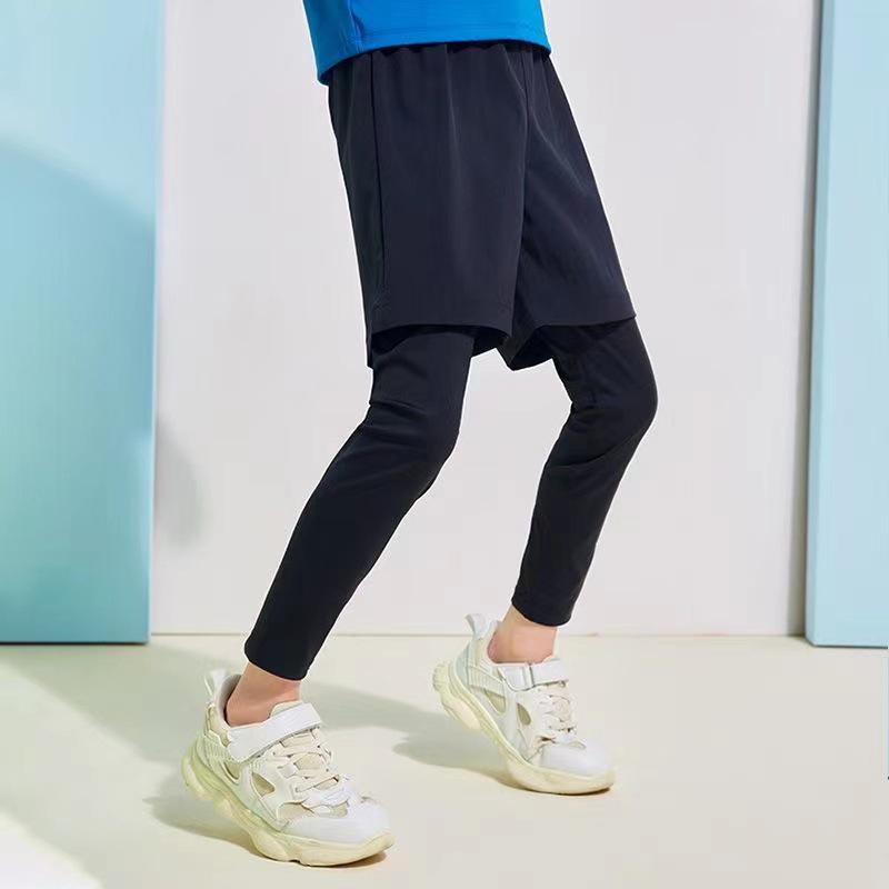 Pantaloni sport respirabili cu uscare rapidă pentru băieți, pentru alergare, yoga și ciclism