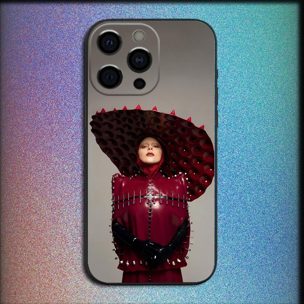 

L-LADY GAGA MAYHEM Phone Case For iPhone 16,15,14,13,12,11,Pro,X,XS,Max,XR,Plus,Mini Soft Black Cover iPhone12