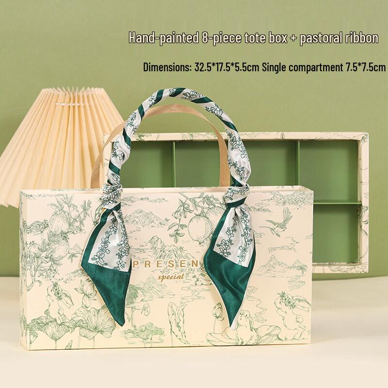 Green Retro Palace Style Mid-Autumn Mooncake Gift Box
