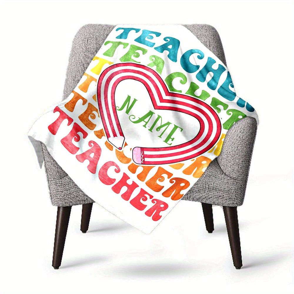 Teacher Appreciation Customize Your Name Rv Blanket Soft Comfortable Lightweight For Travel Camping Picnics Sofas Rvs Beds Living Room Gift For