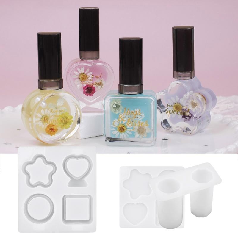 Sturdy Silicone Mould Set for UV Resin Keychains With 6 Liquids and Step By Step Guide for Shaker Effect Creation