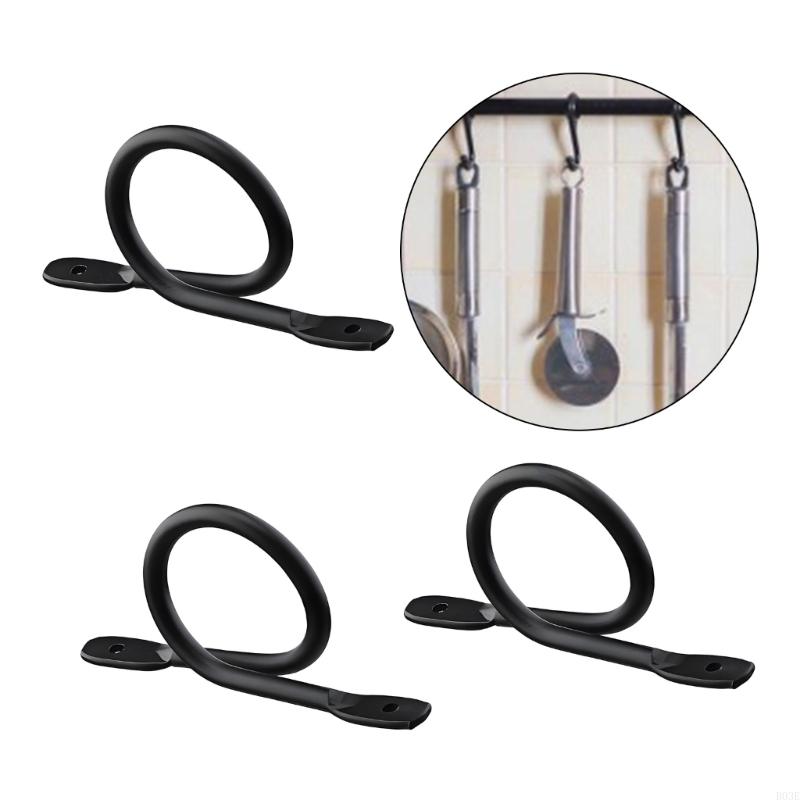 Heavy Duty Curtain Rod Brackets Curtain Rod Hook Curtain Hangers Metal Curtain Rod Holders with Screws for Home Office B03E