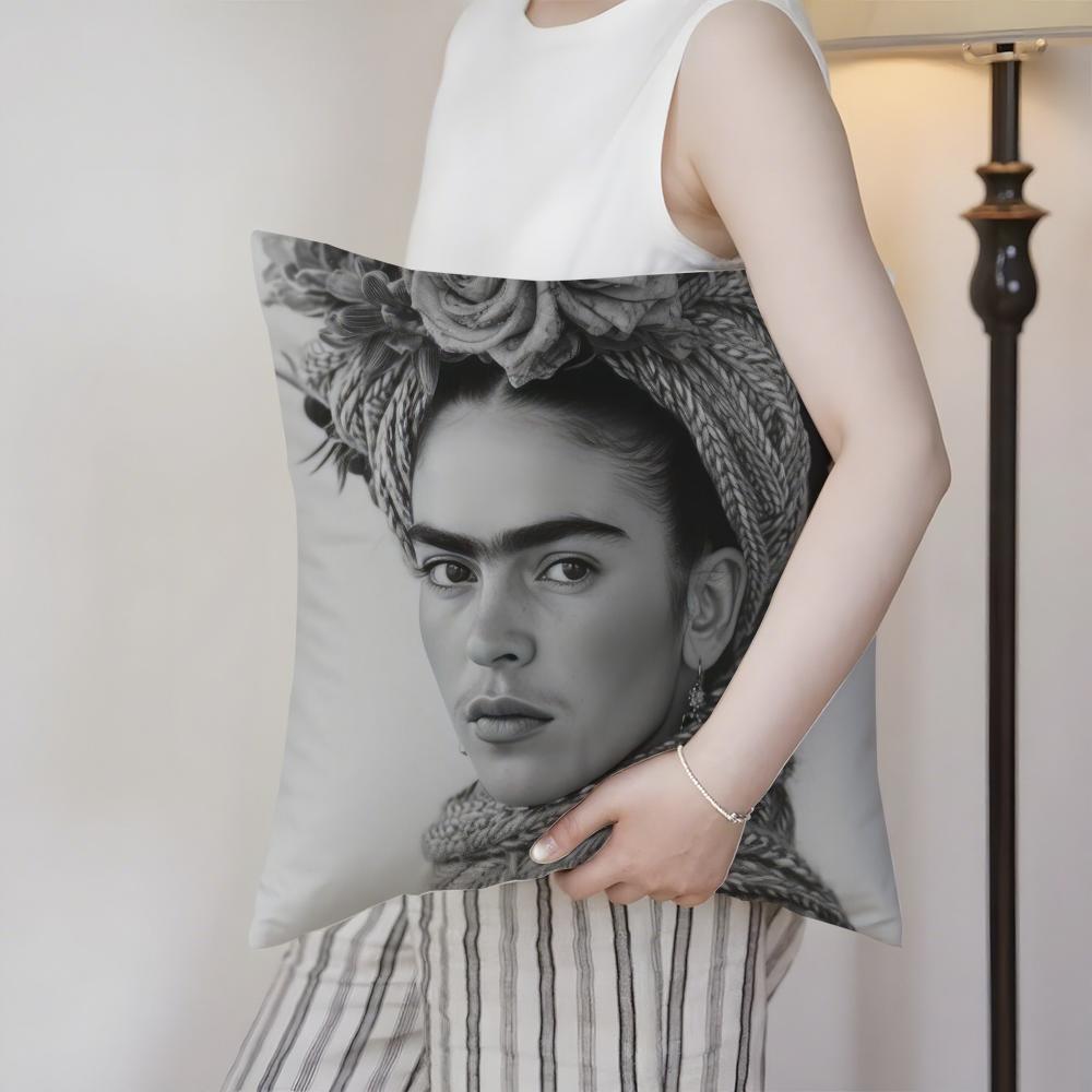 Moderne Kunstwerke Frida Kahlo-Schönes Kissenbezug Seidig Elegant Komfort Schlafsofa Versteckter Reißverschluss Strandkissenbezug