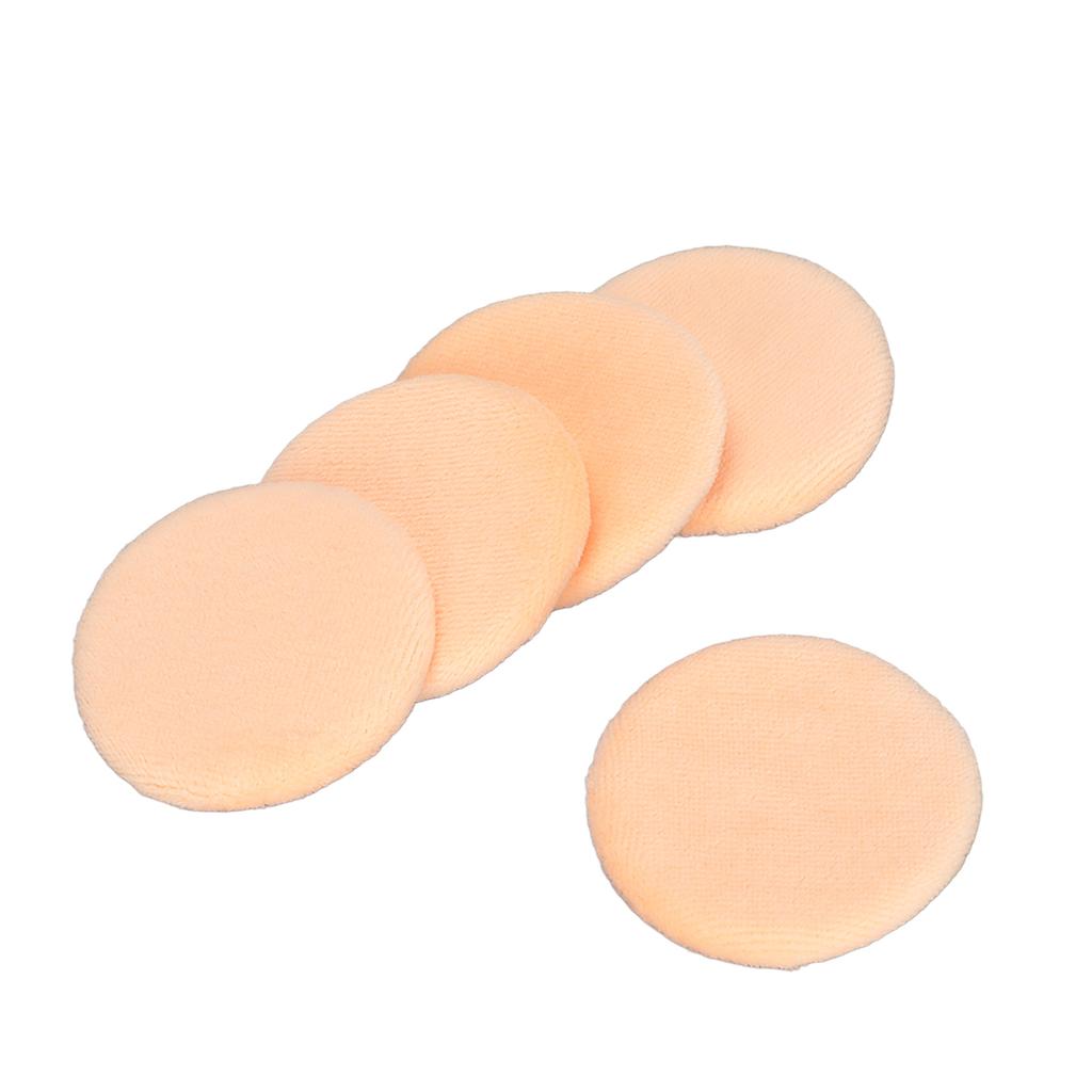 5Pcs Powder Puff Soft Texture Washable Good Powder Grasping Three Colors Available Face Makeup Powder PuffOrange