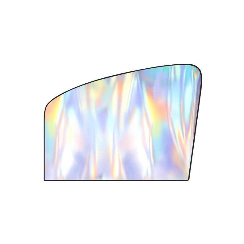 Iridescent Magnetic Car Sunshade with Reflective Titanium Silver Coating