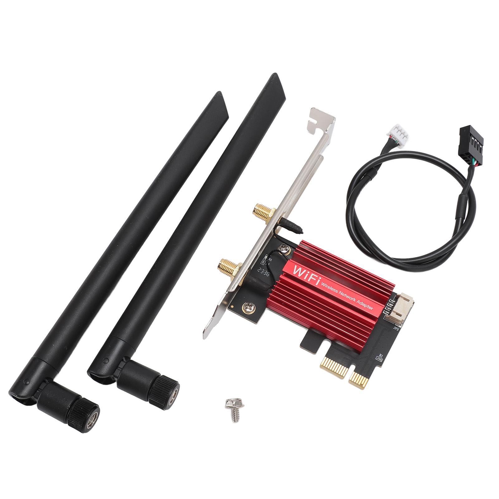 

Desktop Wireless Network Adapter 433Mbps 2.4G 5G Dual Band WiFi Bluetooth 4.2 PCIE Wireless Network