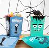 Pudełka Kubełek Na Popcorn Halloween Monster 6Szt.
