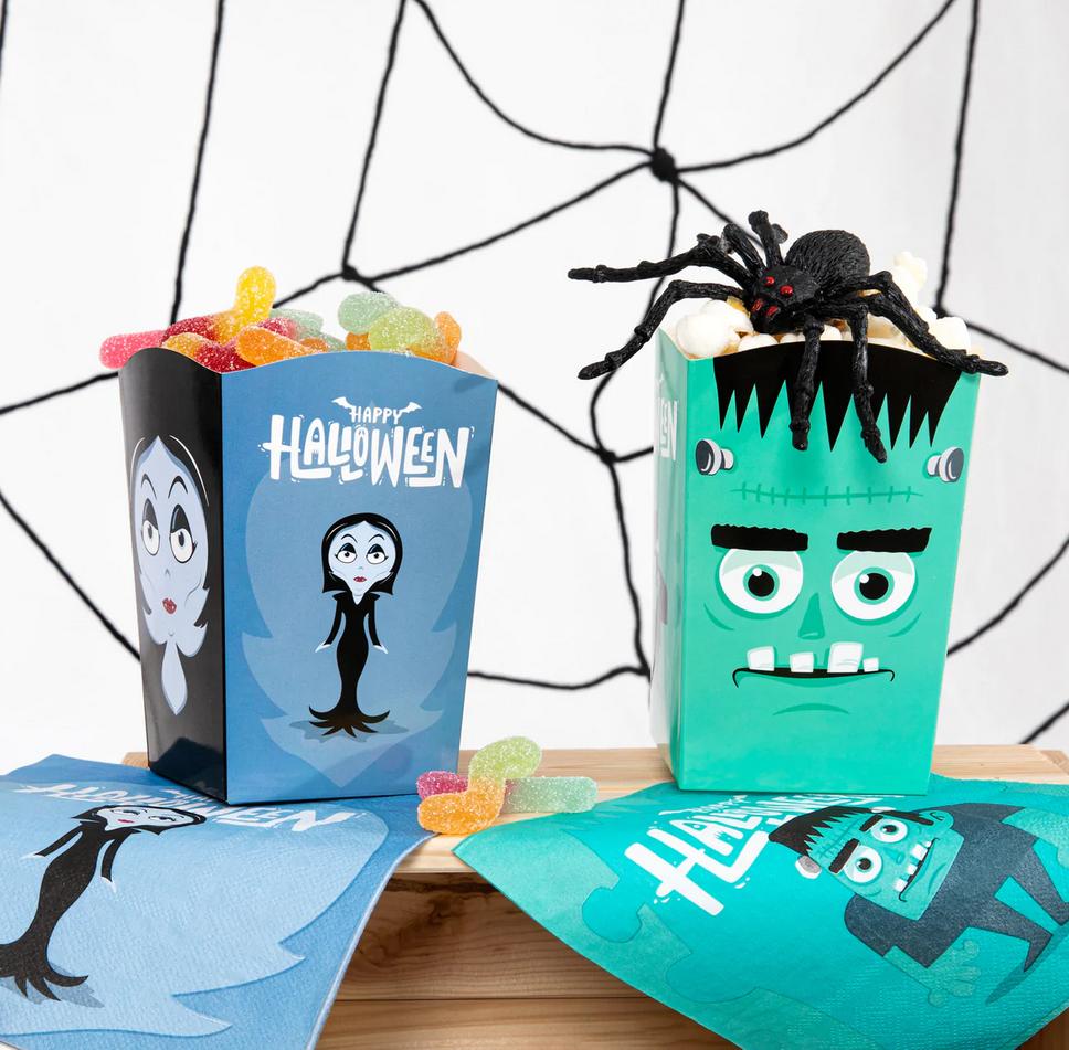Halloween Monster Popcorn Bucket Boxes 6 Pcs