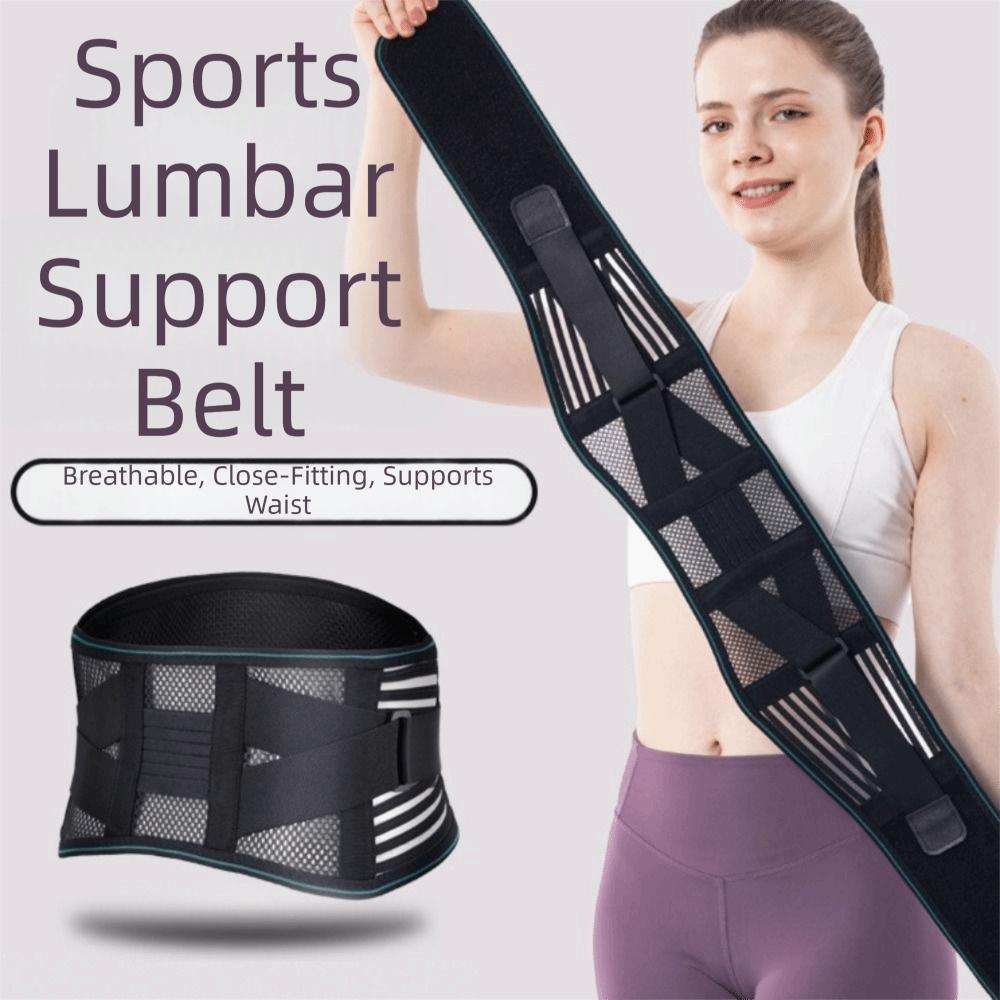 4 Steel Stays Lower Back Brace Compression Fitness Waist Protector Lumbar Support Belt  Men Women