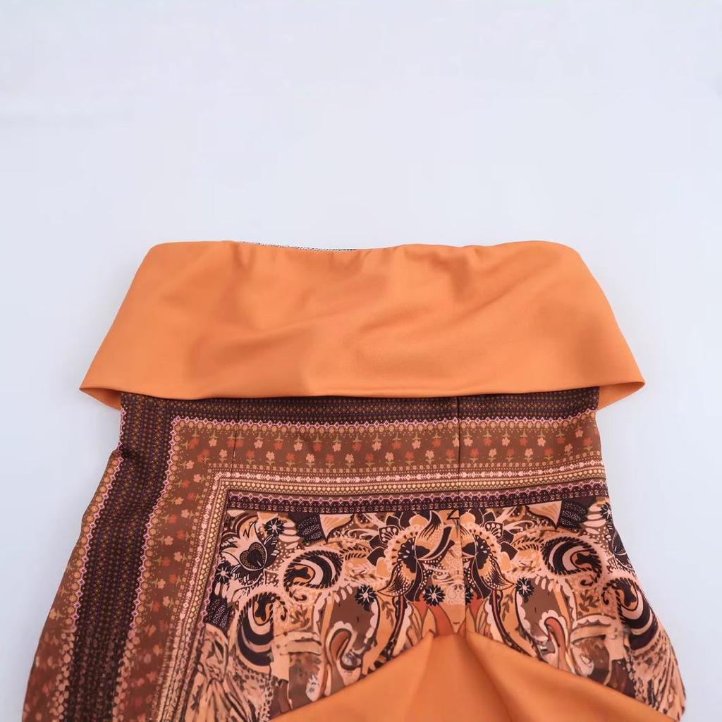 2025 Spring Strapless Tassel Dress - European & American Slim Ethnic Style for Women