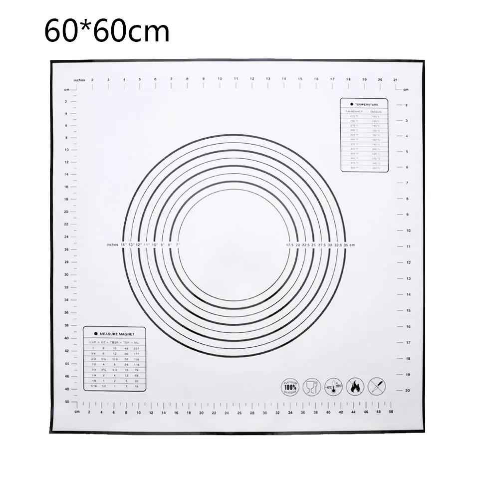 Multiple Sizes Silicone Baking Mat Heat-Resistant Baking Oven Sheet Liner Non-Stick Cookie Pastry Pizza Dough Pad Kitchen Supplies