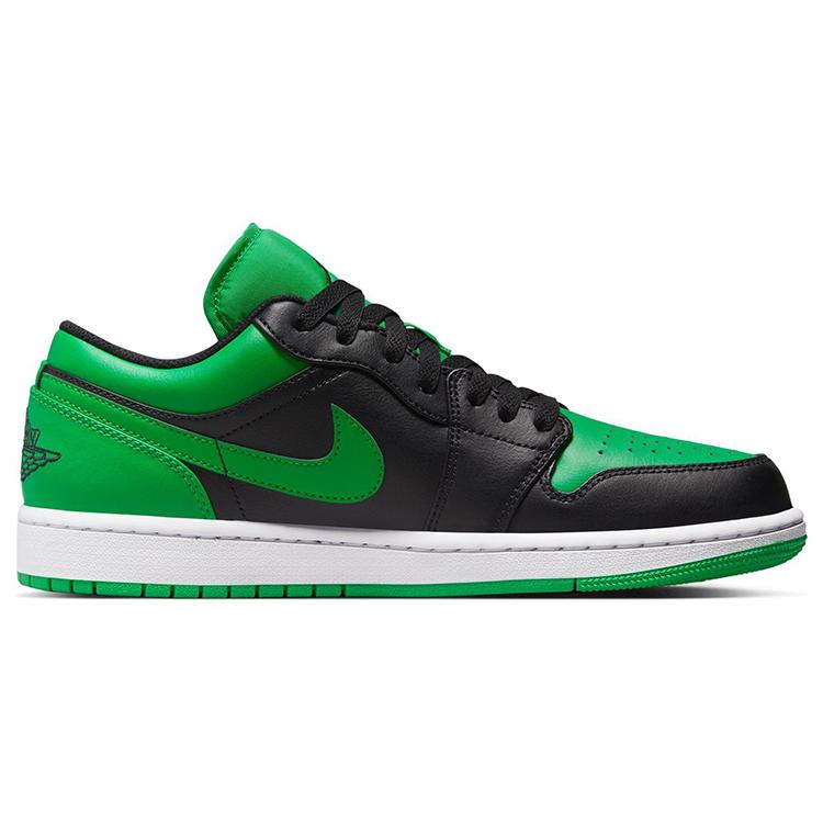 Jordan Air Jordan 1 Low Top Vintage Basketball Shoes Men's Green Black 553558-065(Team56-)