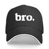 Boys Bro Text Graphic Design Sandwich Baseball Cap Unisex Women Sun Cap Outdoor Workouts Hat