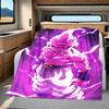 1PC Majin Buu  Print Flannel Blanket, High quality All Seasons, Home Decor, Warmth and Comfort, Perfect for Christmas Gifts