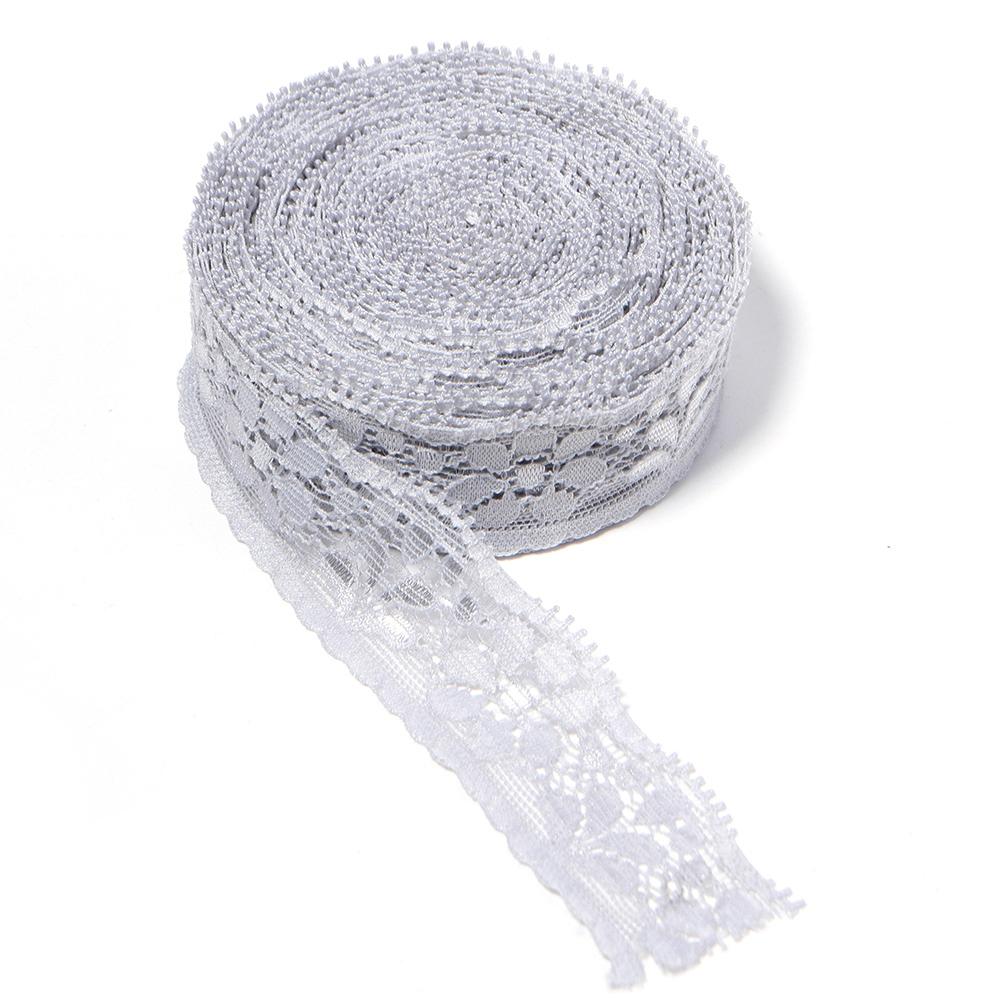 10Yards/Roll 2cm Lace Ribbon Hollow Out Lace Trim Ribbon For DIY Christmas Wedding Party Garment Sewing Gifts Wrapping Decor