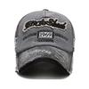 Hat Men's and Women's Spring and Summer Baseball Cap Washed Old Letter Embroidery Curved Edge Cap Color Matching Retro Sun Hat
