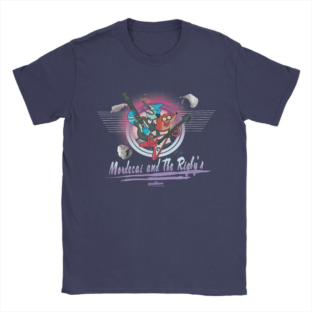 Mens Regular Show Mordecai T Shirt Pure Cotton Clothing Funny Short Sleeve Round Neck Tees 4XL 5XL 6XL TShirt