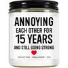 15 Years Candle, 15 Year Anniversary, Gifts for Him, Her, 15th Anniversary, Gifts for Men, 15th Wedding Anniversary, Gifts for Husband, Wife, Couple,