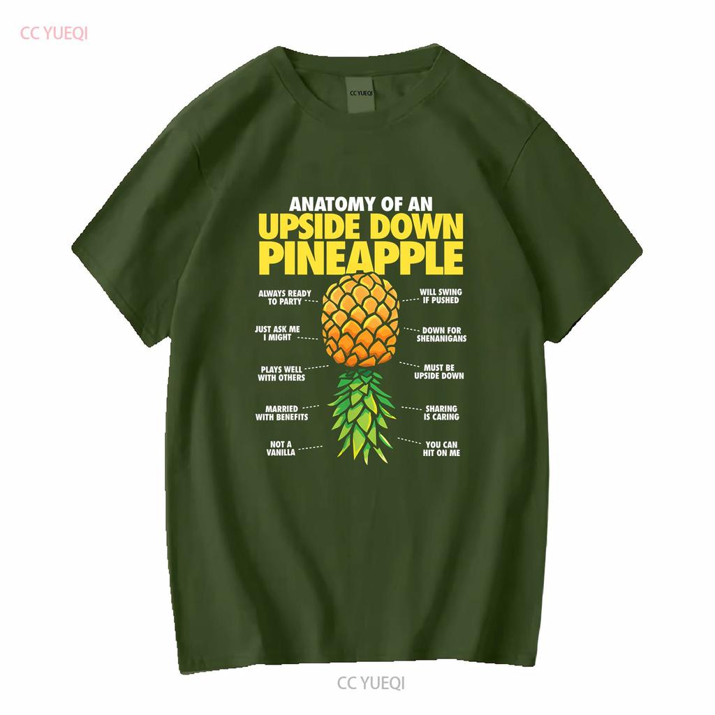 NEW LIMITED Funny Anatomy Of An Upside Down Pineapple Swinger Lifestyle T Shirt Vintage Washed Breathable Designer Clothes