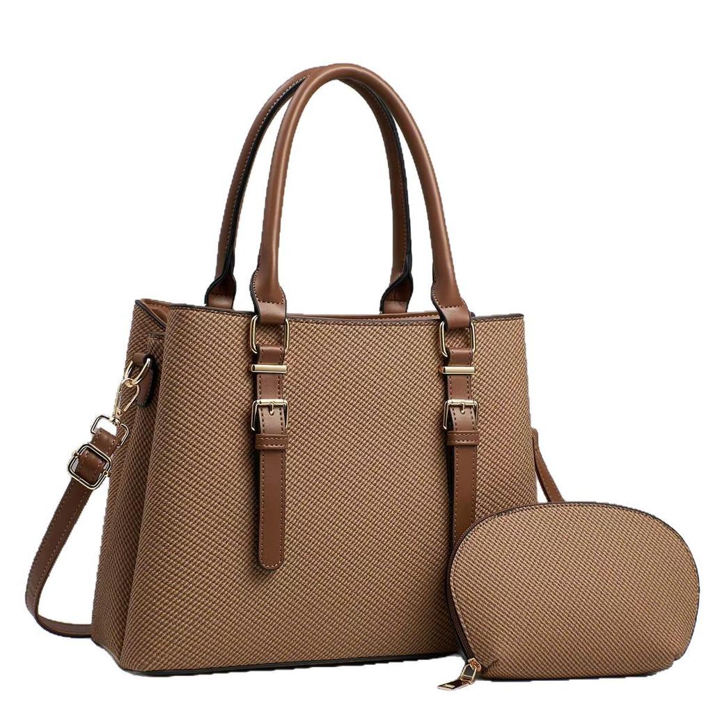New High Appearance Level Handbag Multi-layer Large Capacity Handbag Canvas Texture Fashion Shoulder Bag Crossbody Bag