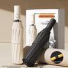 Dual-Use Automatic Folding Umbrella – Large Black Anti-UV Sun and Rain Parasol