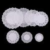 100pcs White Round Paper Doilies Doily Lace Placemats for Tables Wedding Christmas Birthday Party Cake Placemat Table Decoration