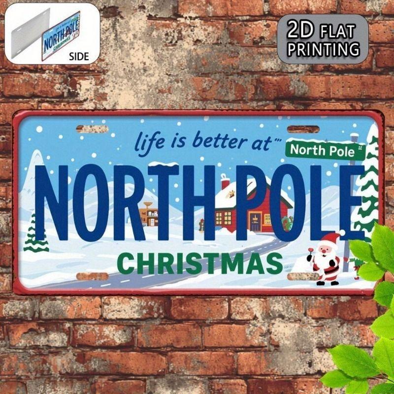 Motorcycle Souvenir License Plate, Metal Auto Wall Decor 15x30cm