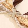 Scarf Rings for Women X Shaped Scarf Buckle Rhinestone Shawl Slide Pin Clip