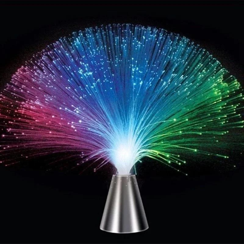 New Creative LED Fiber Optic Star Lamp Color Changing Ambient Night Light Desktop Decoration Ornament Festival Holiday Gift