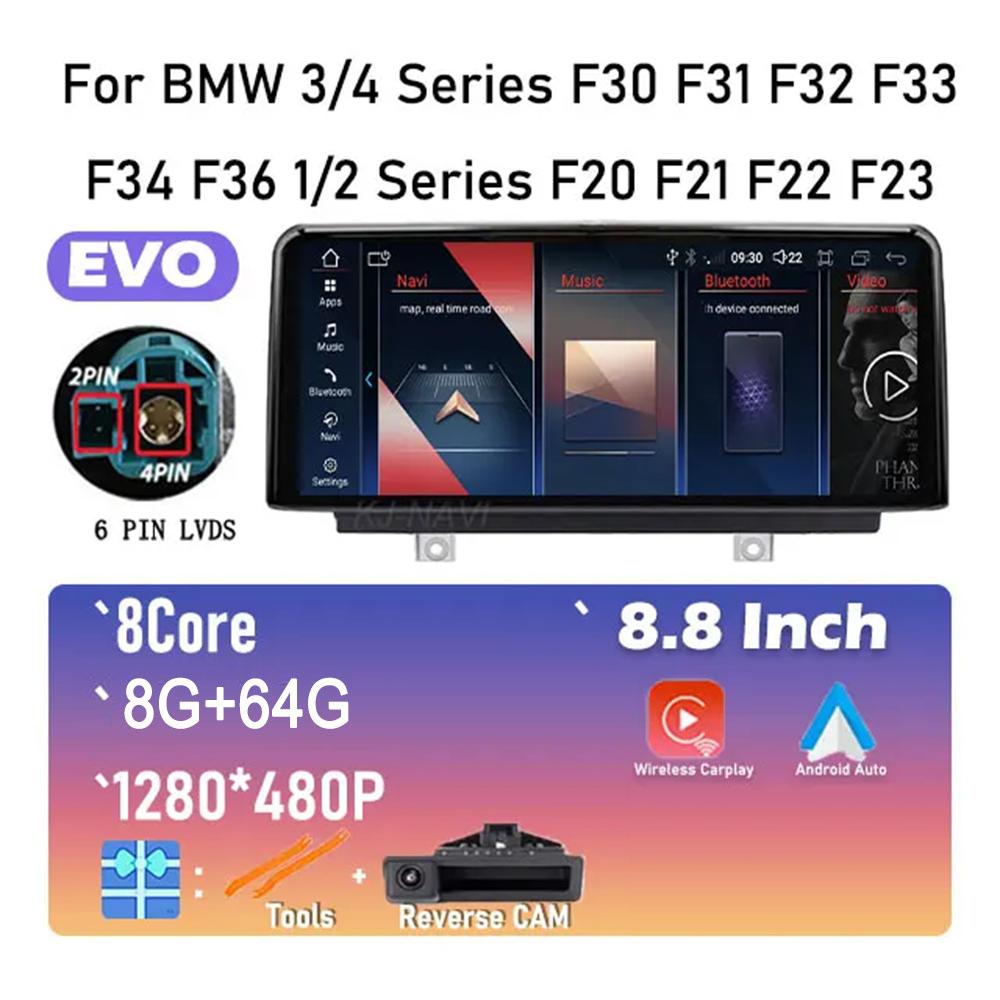 Car Video Player Radio GPS Navigation EVO System For BMW 3/4 Series F30 F31 F32 F33 F34 F36 1/2 Series F20 F21 F22 F23