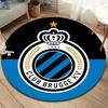 Club Brugge K.V Round Area Rug,Carpet Rug for Living Room Bedroom Sofa Playroom Decor,Non-slip Floor Mat