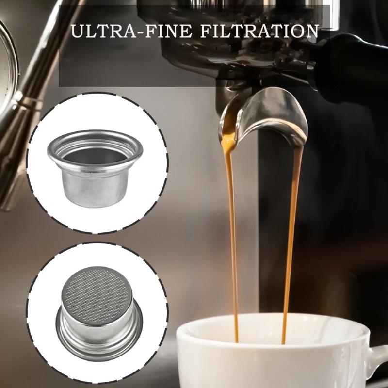 Stainless Steel Espresso Coffee Filter Baskets Reusable 58mm Four-Cups Powder Bowl Home Cafe Coffee Machine Handle Filter Basket