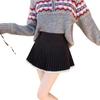 Spring Sexy Pleated Lace-Trim High Waist Woolen Skirt