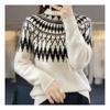 Navava Nk1933 Retro Pattern Soft Long Sleeve Knit