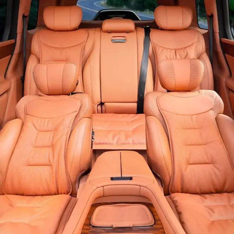 Non-slip Car Leather Cushion Universal Soft Ventilated Four-season Cushion Cotton Good Breathability Auto Seat Cushion