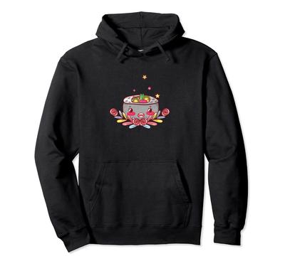 Hoodie with Japanese Sushi Roll Folding-Fan Design