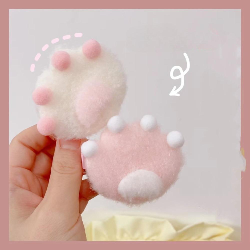 New Cute Cat Paw Hairpin Ins Duck Bill Bangs Sweet No Cat Plush Hairpin Headwear Girls Kids Women Hair Accessories