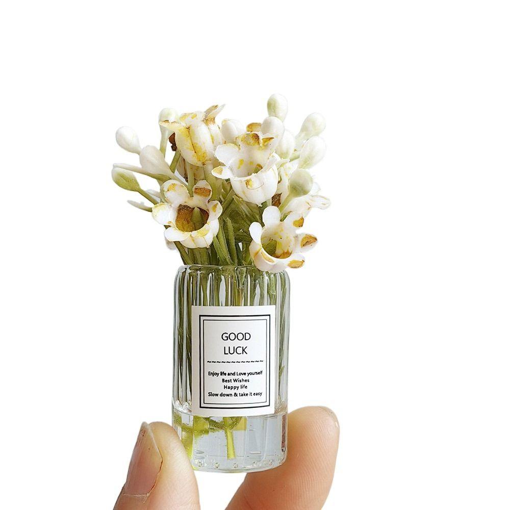 

Разноцветный Микро Жасмин Икебана 1/6 1/8 1/12 Кукла Цветочная Игрушка Кукольный Домик Ваза для Цветов yellow-lily