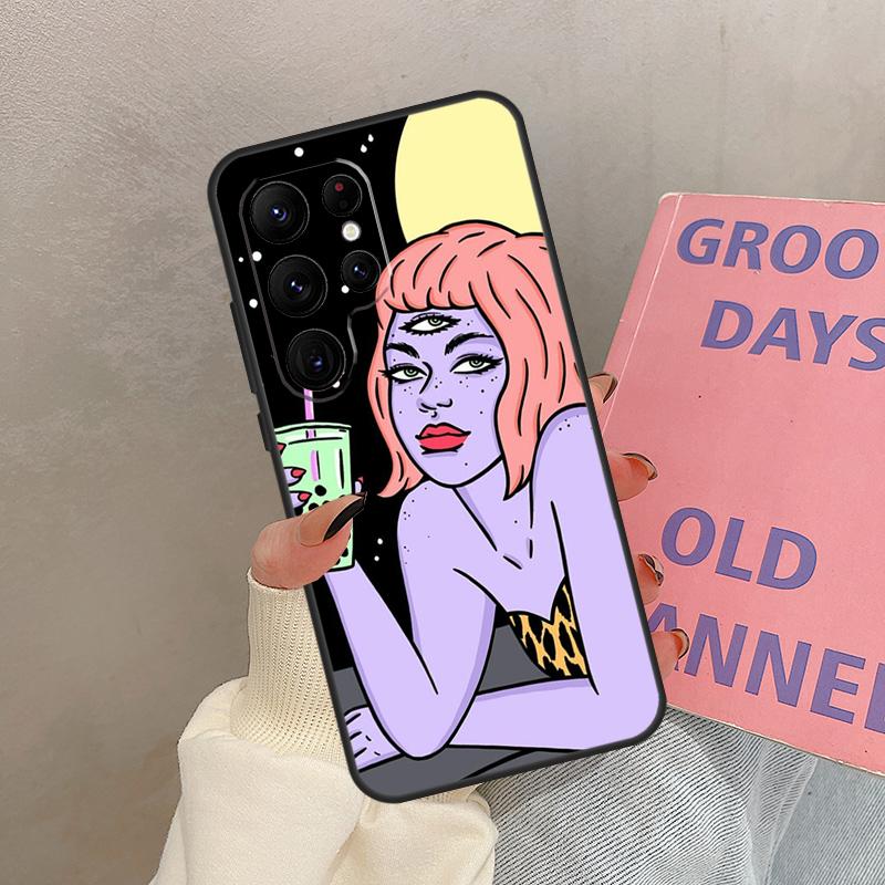 

Hippie Grunge Art Case For Samsung Galaxy S24 Ultra S20 S21 S22 S23 S25 Ultra S9 S10 Plus S25 FE Cover Coque Galaxy S9
