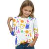 Kids Printed Round Neck Three-Quarter Sleeve Top for Back to School Casual Wear