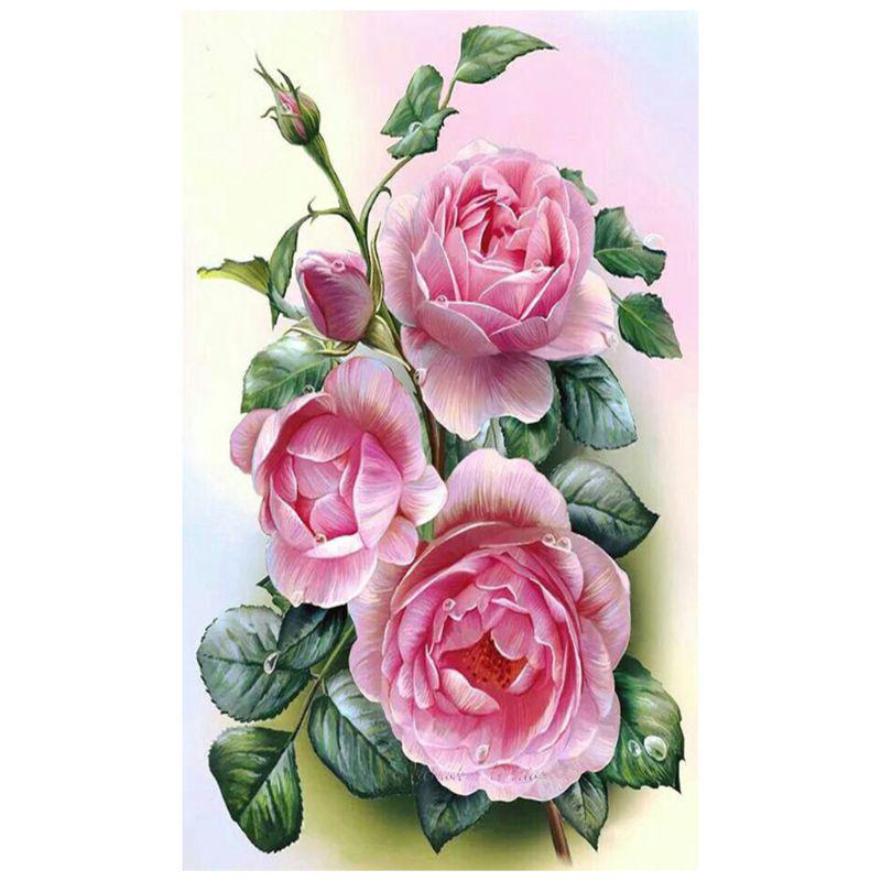 5D DIY Diamond Painting Multicolored Flowers Diamond Mosaic Diamond Embroidery Full Set Cross Stitch Kits Home Decor Gifts