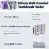 1pc Toothbrush Holders for Bathrooms, Electric Toothbrush, Shaver and Toothpaste Holder, Bathroom Organizer and Storage