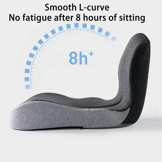 Memory Foam Seat Cushion with Back Support, L Shaped Car Office Chair Pad, Integrated Lumbar And Seat Cushion for Driving Desk