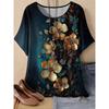 Flower Breathable Women's Versatile Short-sleeved Casual Loose Top Comfortable T-Shirts Women’s
